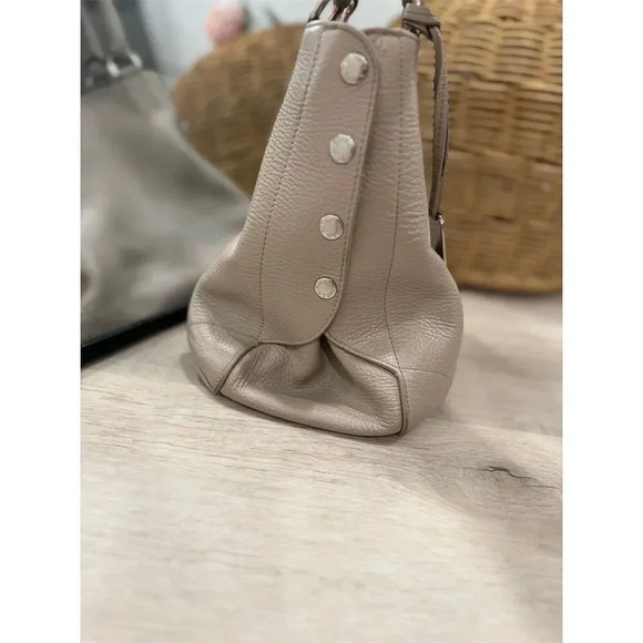 Furla Women's Taupe Convertible Leather Tote Bag with Zippered Pocket - Picture 7 of 13